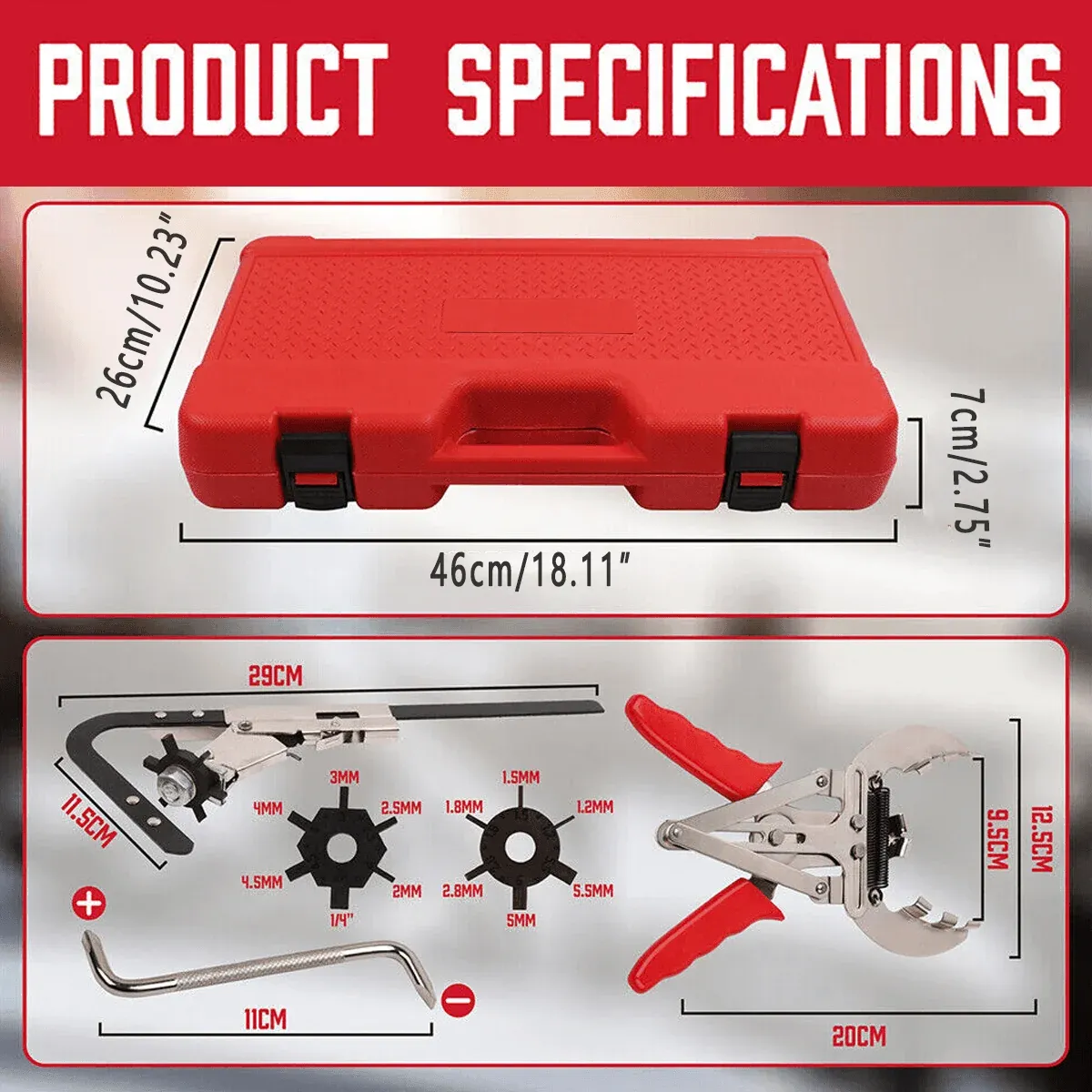 11X Auto Engine Piston Ring Service Tool Set Compressor Tools Kit for Car view 3