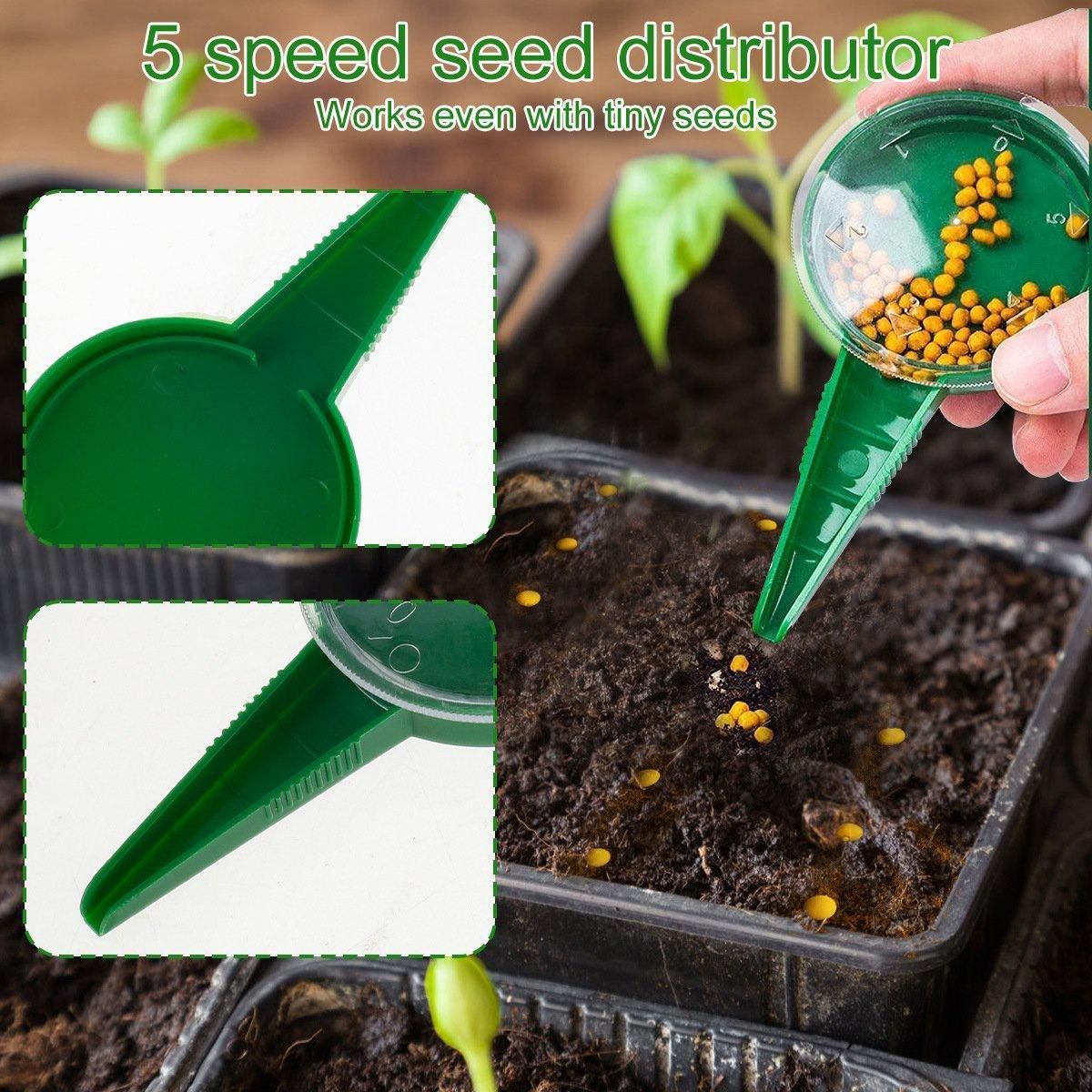 6PCS Garden Seeder Set Mini Seed Planting Tools Manual Seeder for Gardening view 6