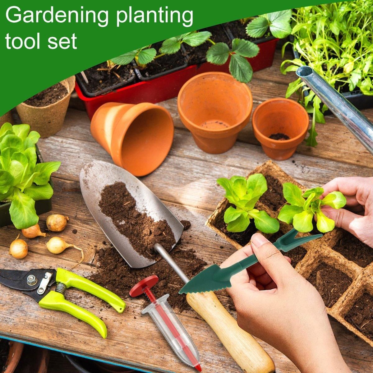 6PCS Garden Seeder Set Mini Seed Planting Tools Manual Seeder for Gardening view 8