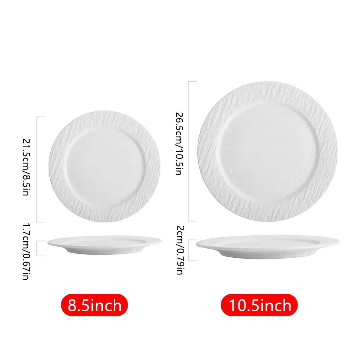 Ceramic Steak Vegetable Dessert Salad Plate Home Dinner Plate Kitchen Dining view 4