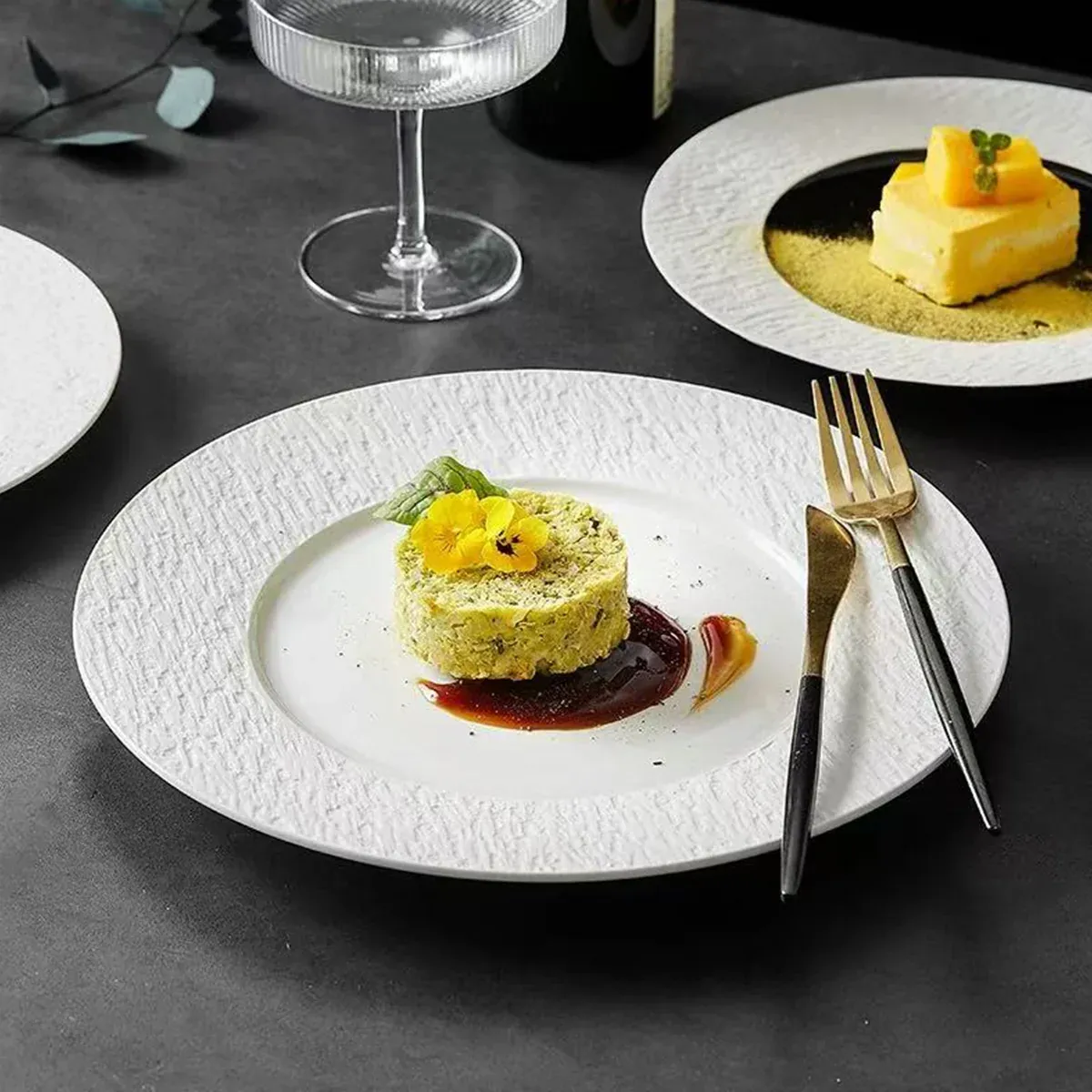 Ceramic Steak Vegetable Dessert Salad Plate Home Dinner Plate Kitchen Dining view 13