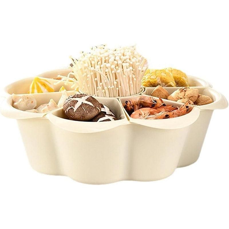 Multifunctional Hot Pot Platter 9 Grid Serving Dish Vegetable Snack Plate Tray view 2