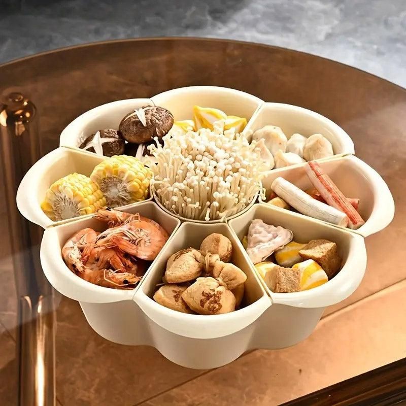 Multifunctional Hot Pot Platter 9 Grid Serving Dish Vegetable Snack Plate Tray view 4