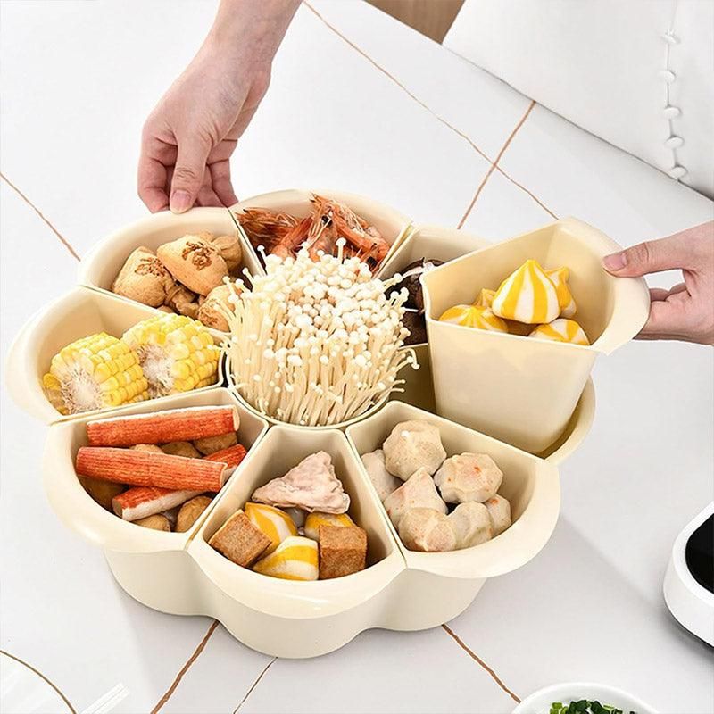Multifunctional Hot Pot Platter 9 Grid Serving Dish Vegetable Snack Plate Tray view 10