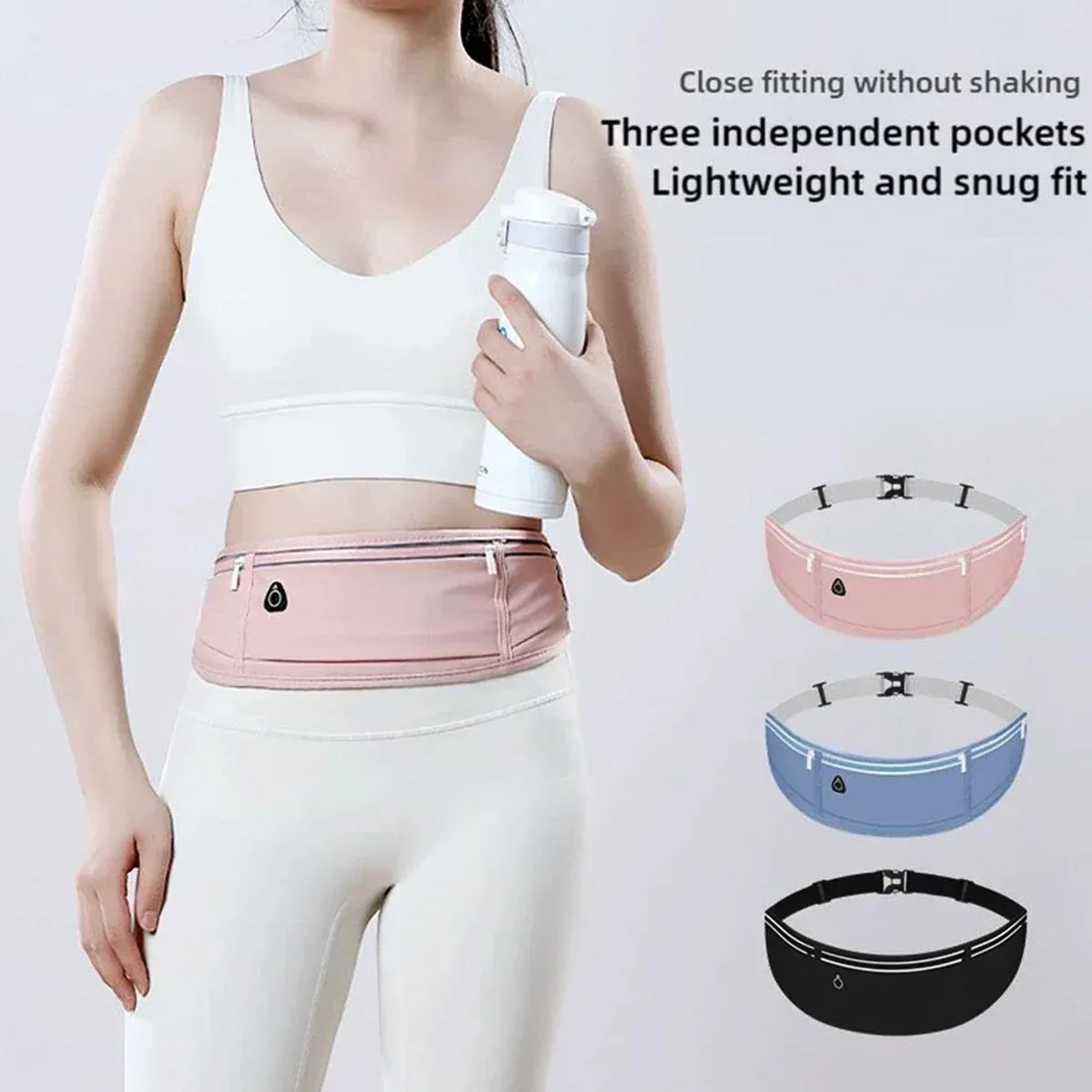 Running Waist Bag Mobile Phone Holder Fitness Sports Small Pouch Adjustable view 14