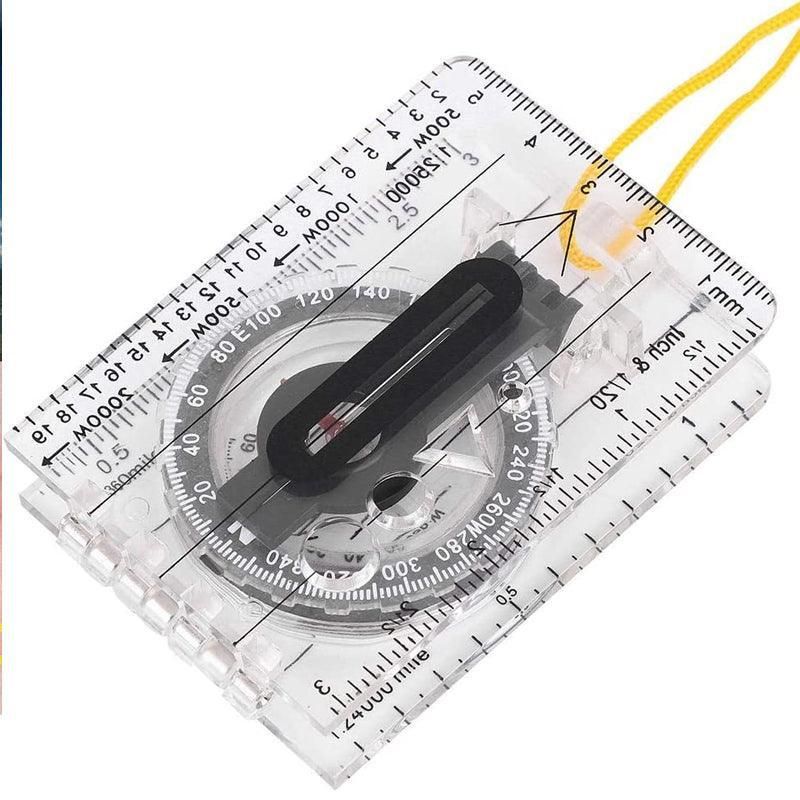 Baseplate Pocket Compass Military Orienteering Hiking Camping Maps Lensatic Army view 10
