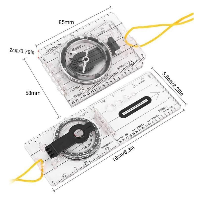 Baseplate Pocket Compass Military Orienteering Hiking Camping Maps Lensatic Army view 13