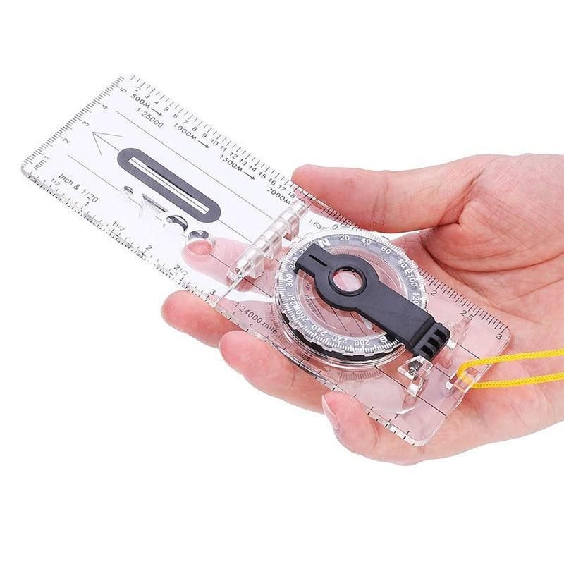 Baseplate Pocket Compass Military Orienteering Hiking Camping Maps Lensatic Army view 14