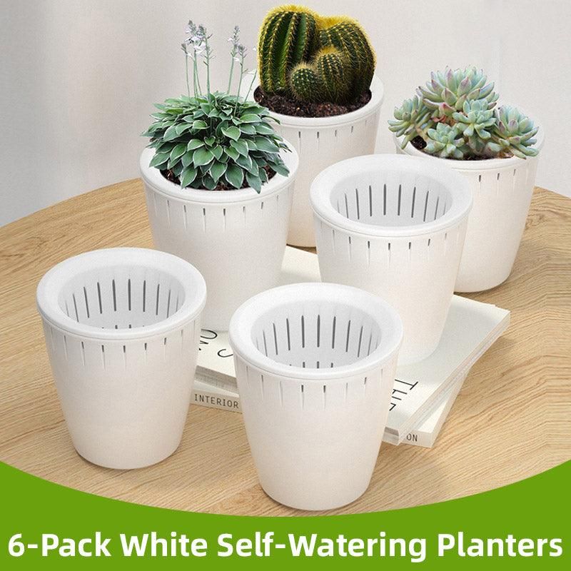 6pcs Self Watering Flowerpot Breathable Planter Indoor Outdoor Garden Basin view 10