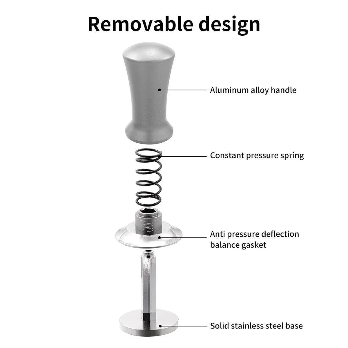 Adjustable Coffee Tamper with Scale Constant Pressure Espresso Powder Press view 5