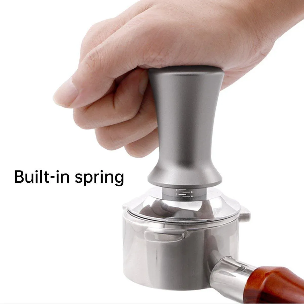 Adjustable Coffee Tamper with Scale Constant Pressure Espresso Powder Press view 6