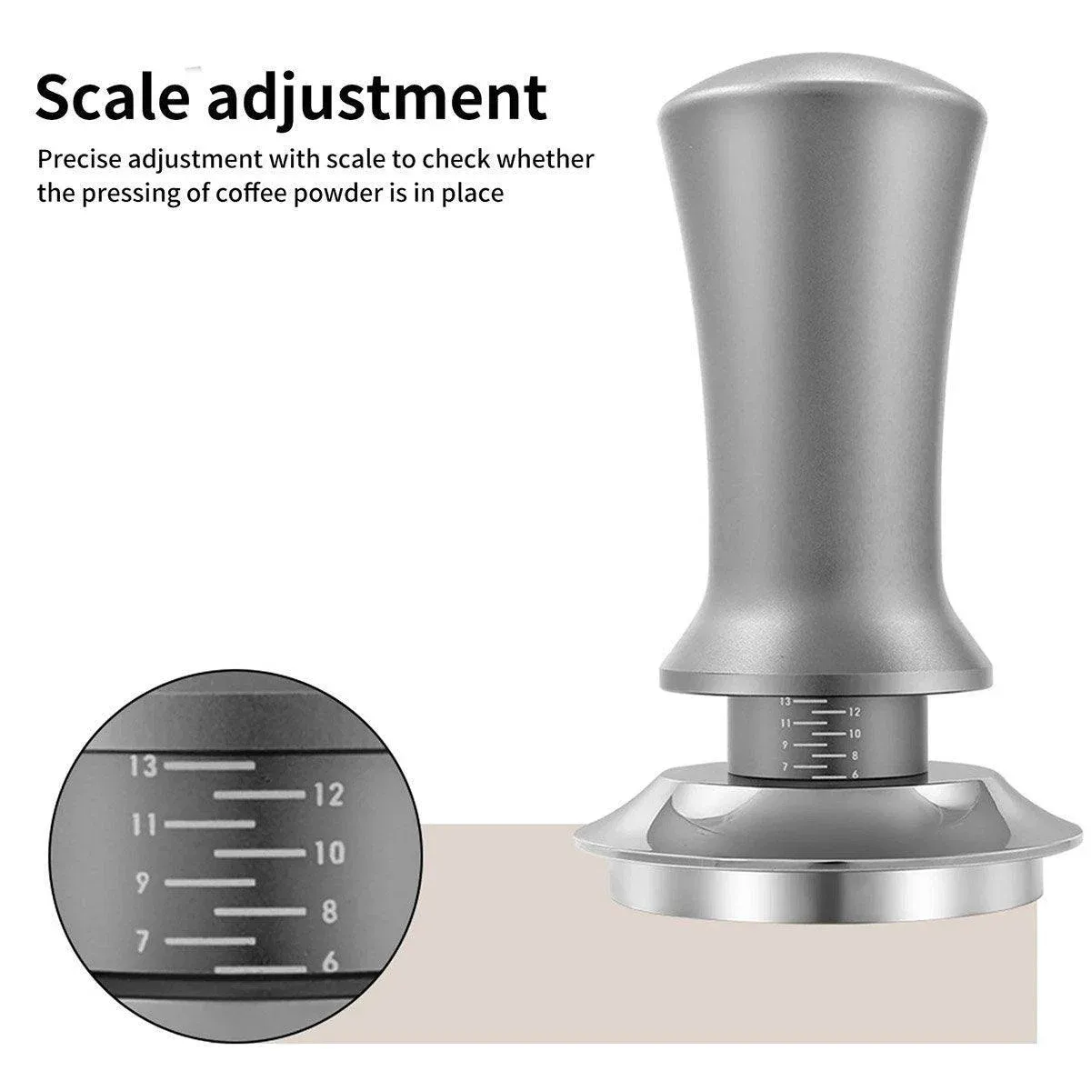 Adjustable Coffee Tamper with Scale Constant Pressure Espresso Powder Press view 8
