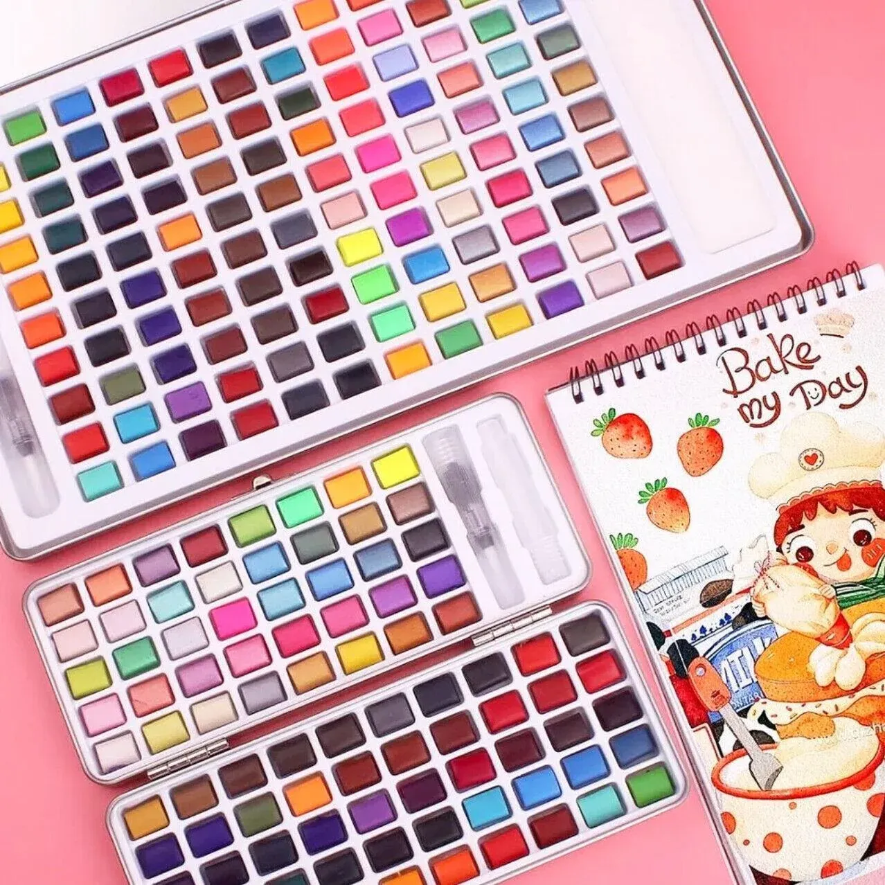 12-90 Watercolour Paint Set With Brush Painting Water Colour Kits - 50 Colours view 5