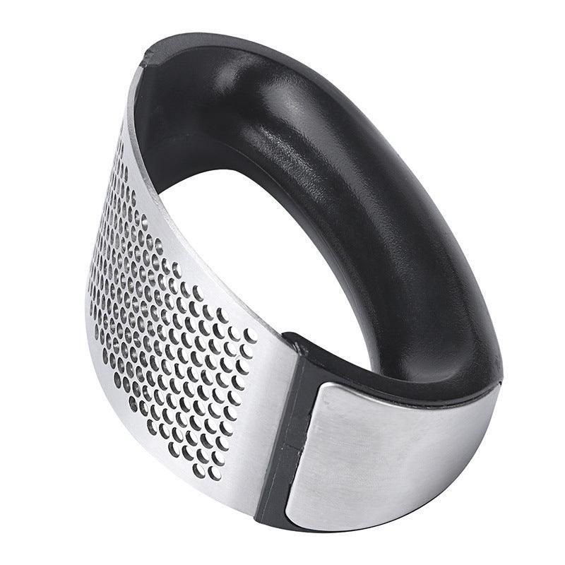 Stainless Steel Garlic Masher Press Crusher Squeezer Masher Kitchen Gadget - Black — image 1
