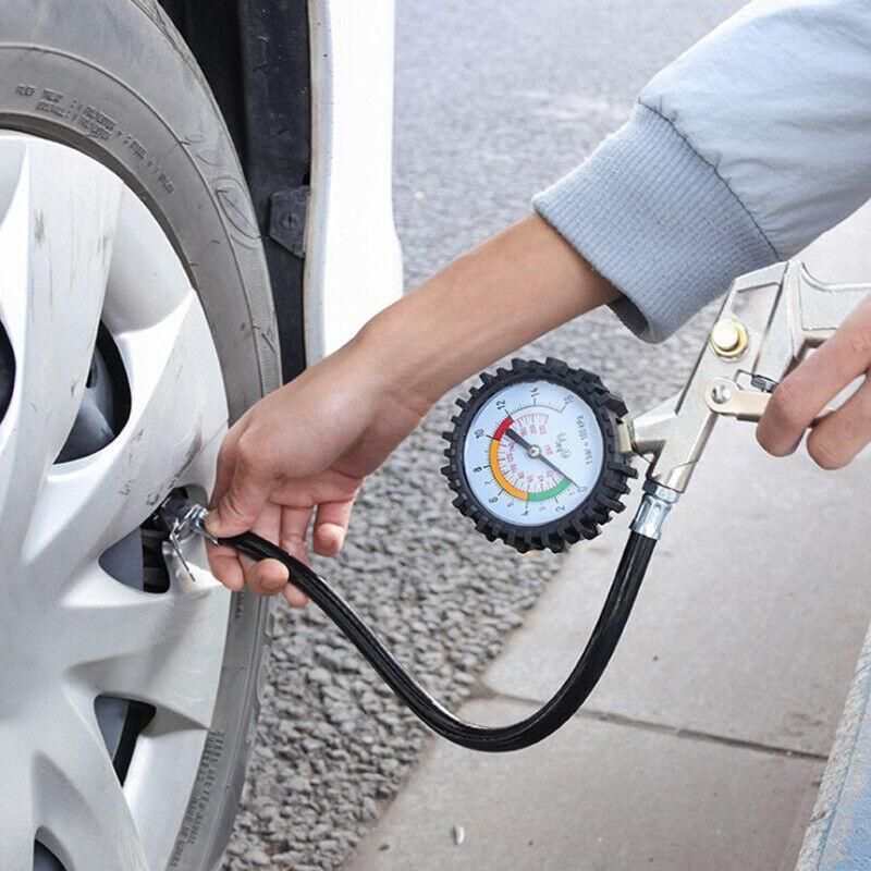 Air Tyre Inflator Pressure Meter Car Truck Tire Pump Hose Gauge Compressor Tools view 4