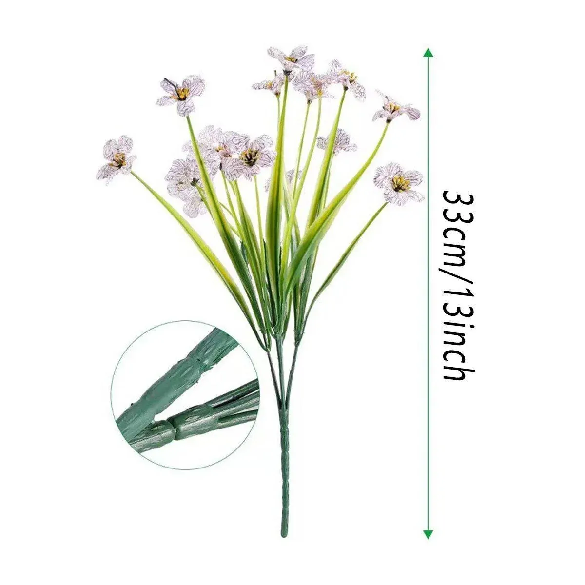 12pcs Artificial Flowers Set for Home Decor Wedding Party Fake Floral Decor - Blue view 4