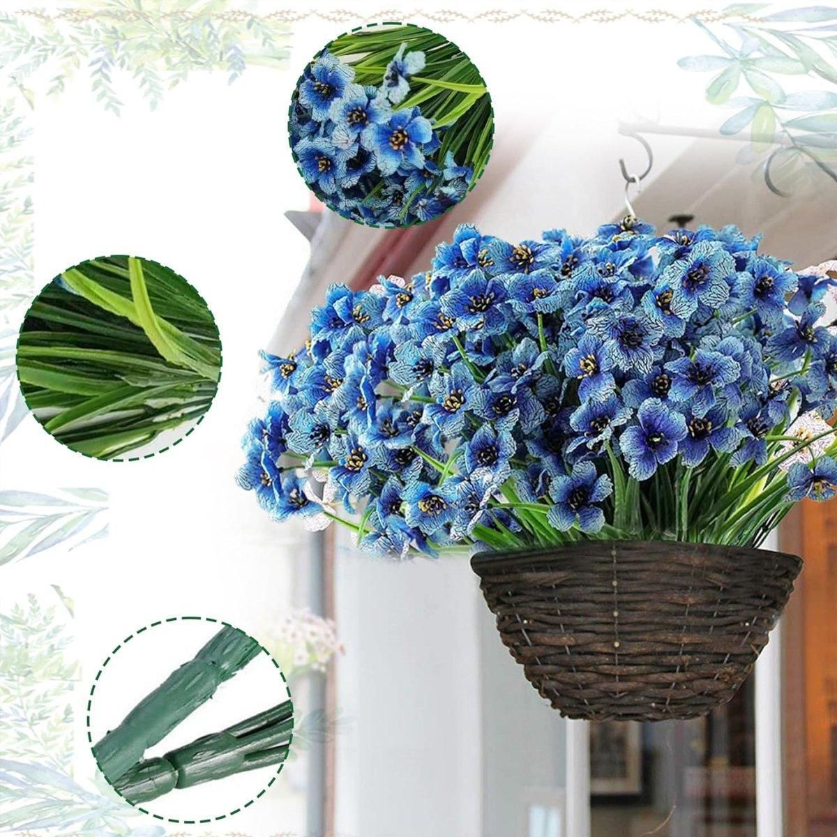 12pcs Artificial Flowers Set for Home Decor Wedding Party Fake Floral Decor view 9