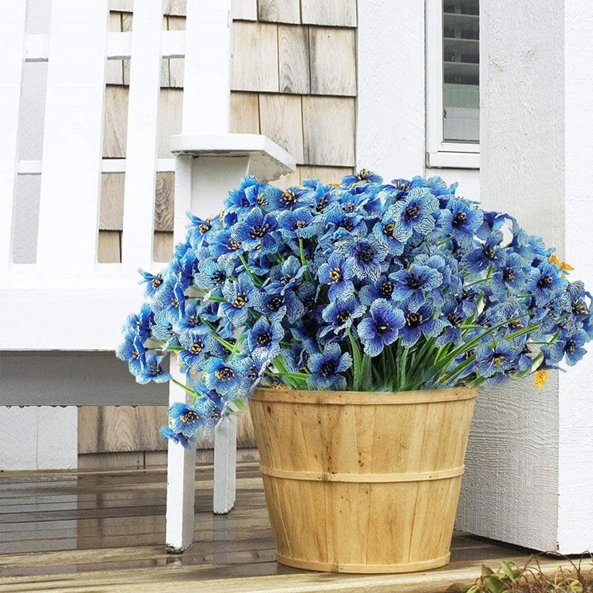 12pcs Artificial Flowers Set for Home Decor Wedding Party Fake Floral Decor view 10