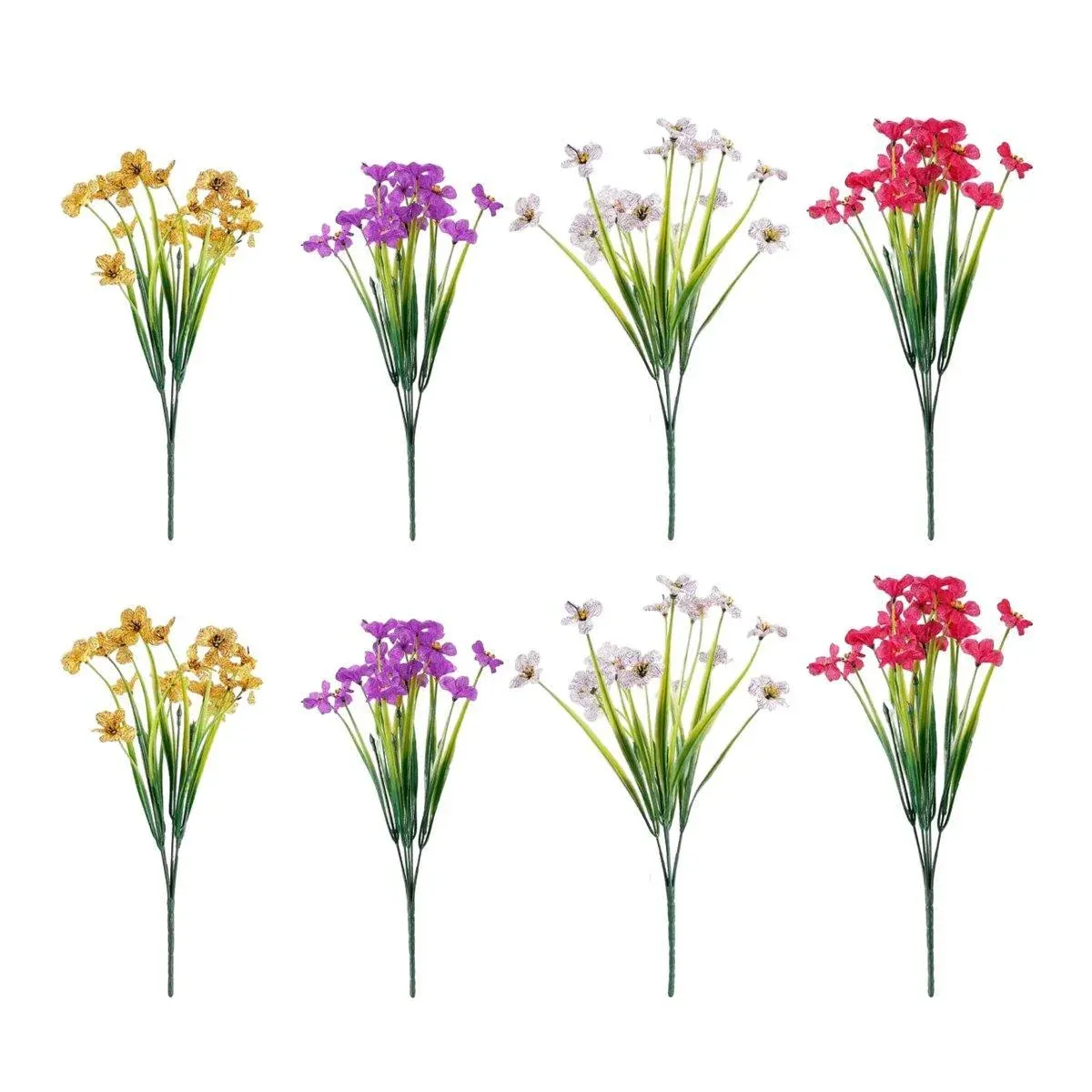12pcs Artificial Flowers Set for Home Decor Wedding Party Fake Floral Decor view 15