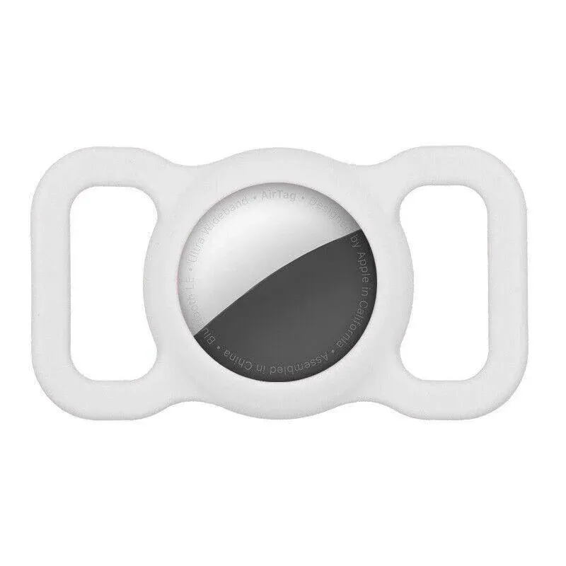Silicone Collar Attachment Case Compatible with Tracking Device for Pets - White — image 1