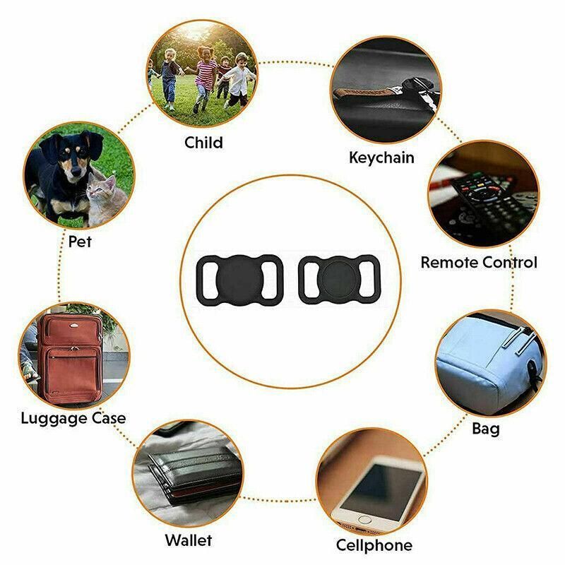 Silicone Collar Attachment Case Compatible with Tracking Device for Pets - Yellow view 6