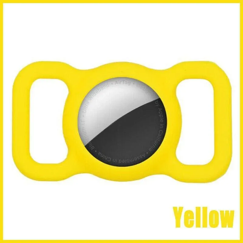 Silicone Collar Attachment Case Compatible with Tracking Device for Pets - Yellow view 15
