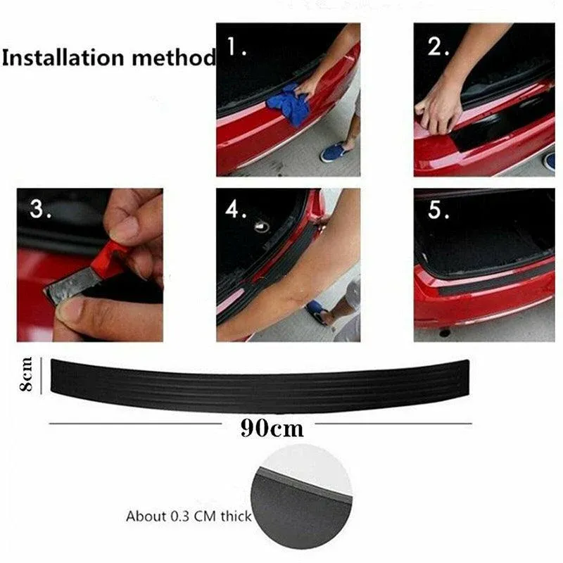 Car Trunk Rear Edge Protector Rubber Bumper Guard No Scratch Auto Universal Au view 3