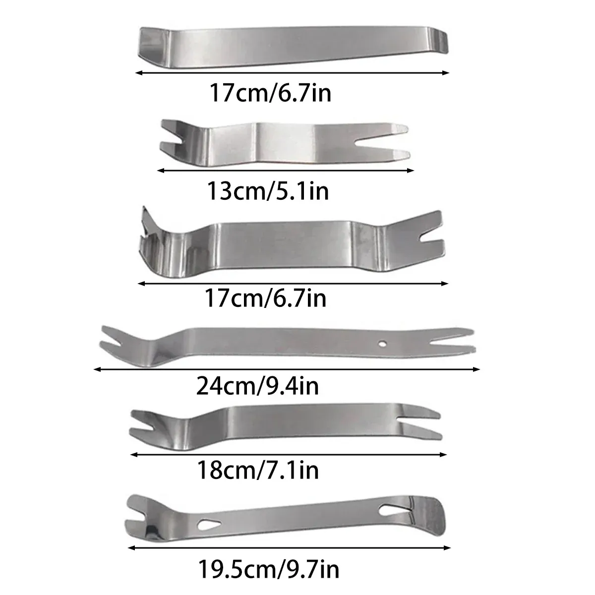 6pcs Pry Bar Tool Set Metal Dismantling Plate Fastener Remover For Car Repair view 3