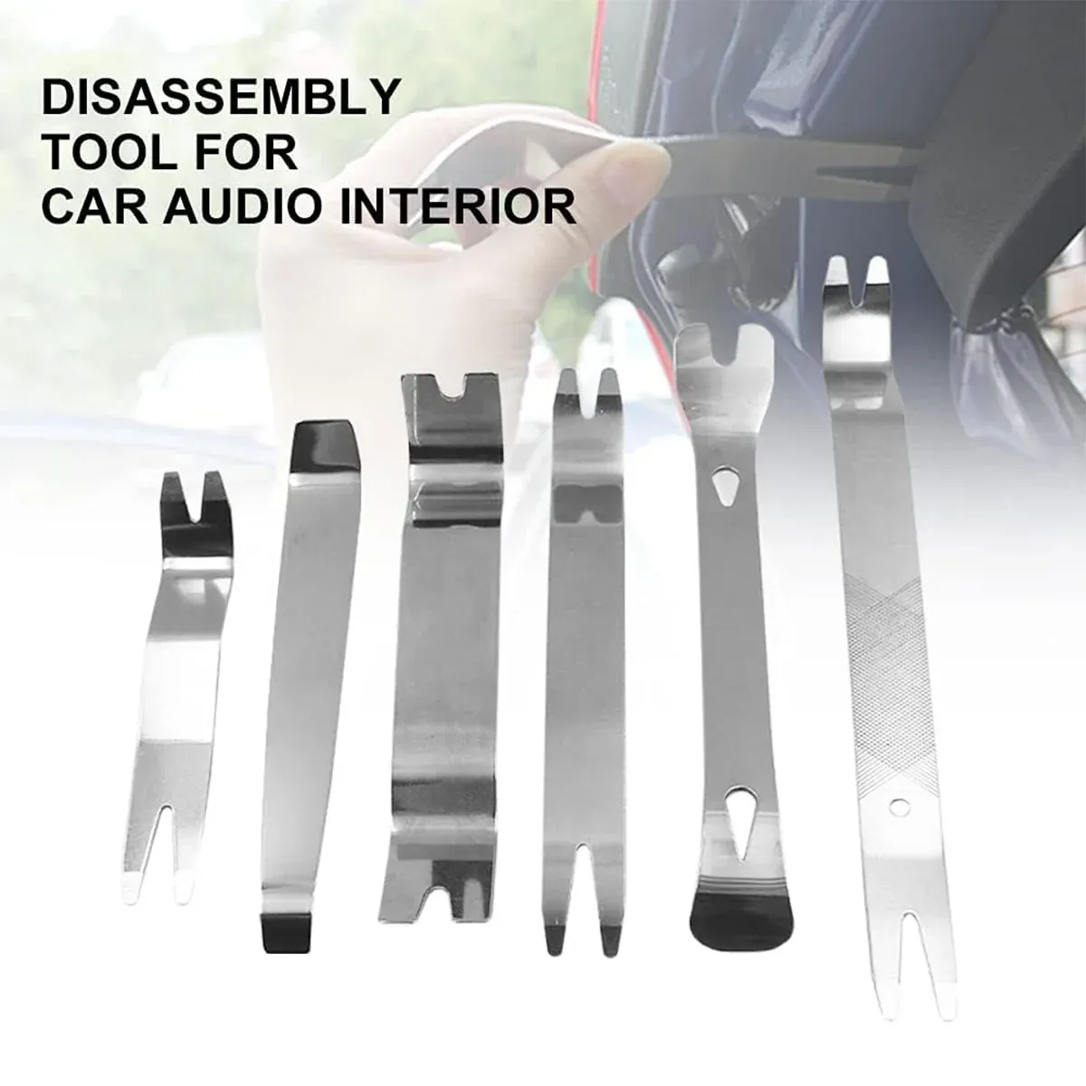 6pcs Pry Bar Tool Set Metal Dismantling Plate Fastener Remover For Car Repair view 6