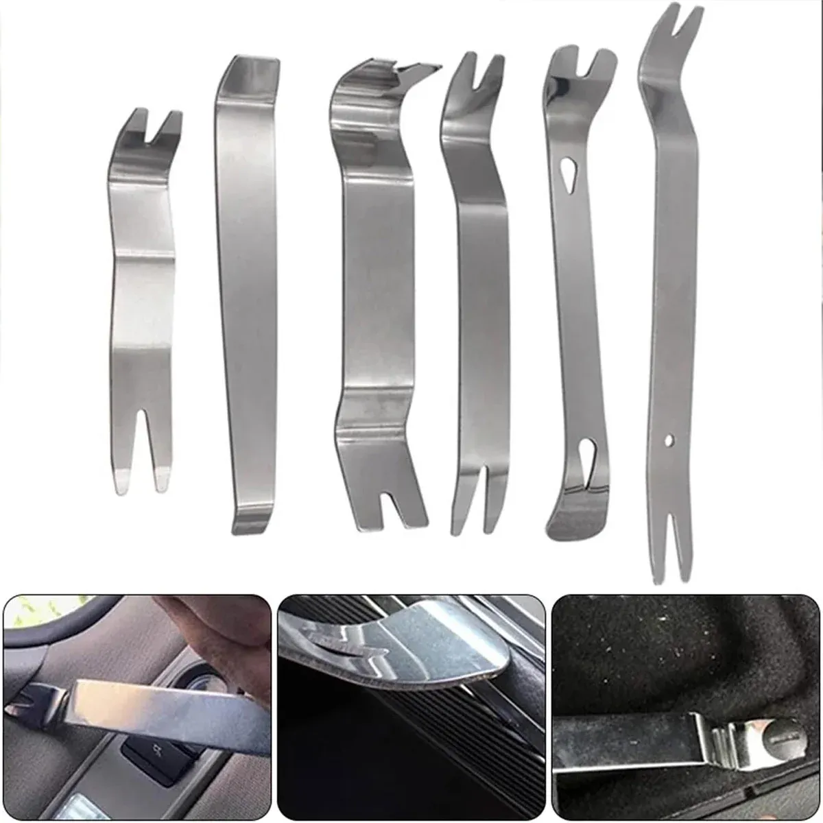 6pcs Pry Bar Tool Set Metal Dismantling Plate Fastener Remover For Car Repair view 15