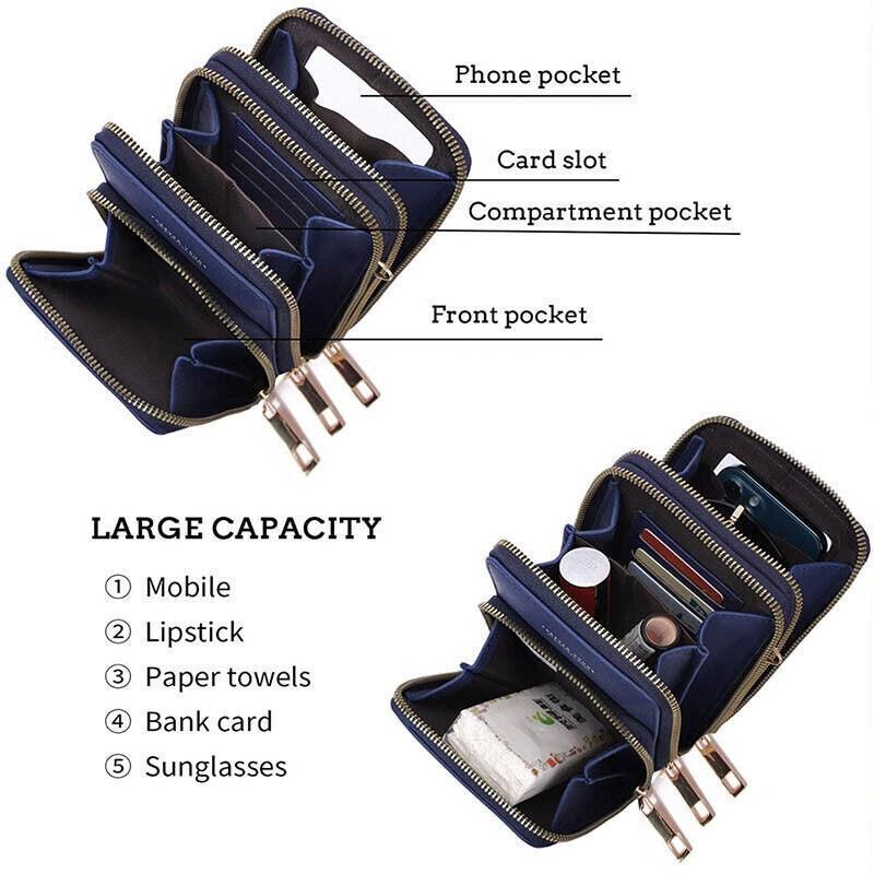Women Crossbody Phone Purse Touch Screen Bag Rfid Blocking Wallet Shoulder view 12