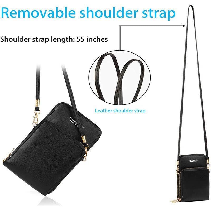 Women Crossbody Phone Purse Touch Screen Bag Rfid Blocking Wallet Shoulder view 13