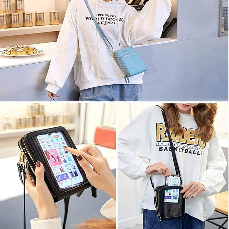Women Crossbody Phone Purse Touch Screen Bag Rfid Blocking Wallet Shoulder view 10