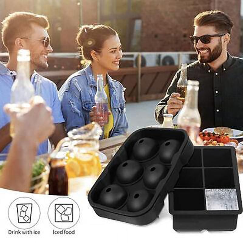 Large Ice Cube Tray Ball Maker Big Silicone Mold Sphere Whiskey Round Mould view 5