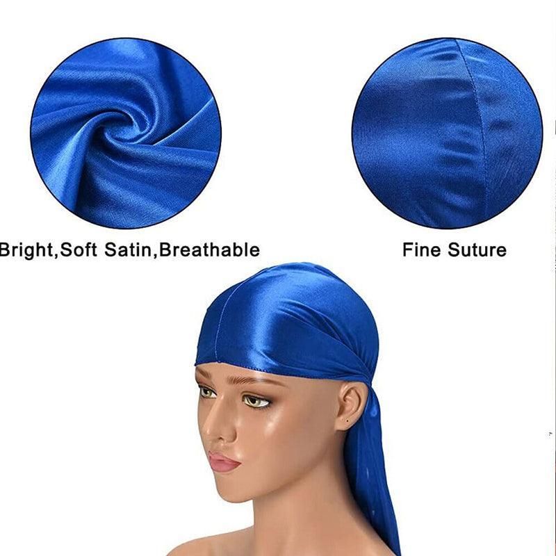 Velvet Durag Silky Hat Cap Men Women Premium Designer Doo Rag Wave Silk view 6