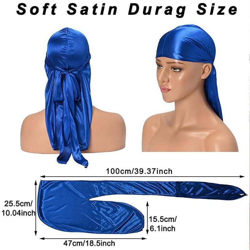 Velvet Durag Silky Hat Cap Men Women Premium Designer Doo Rag Wave Silk view 8