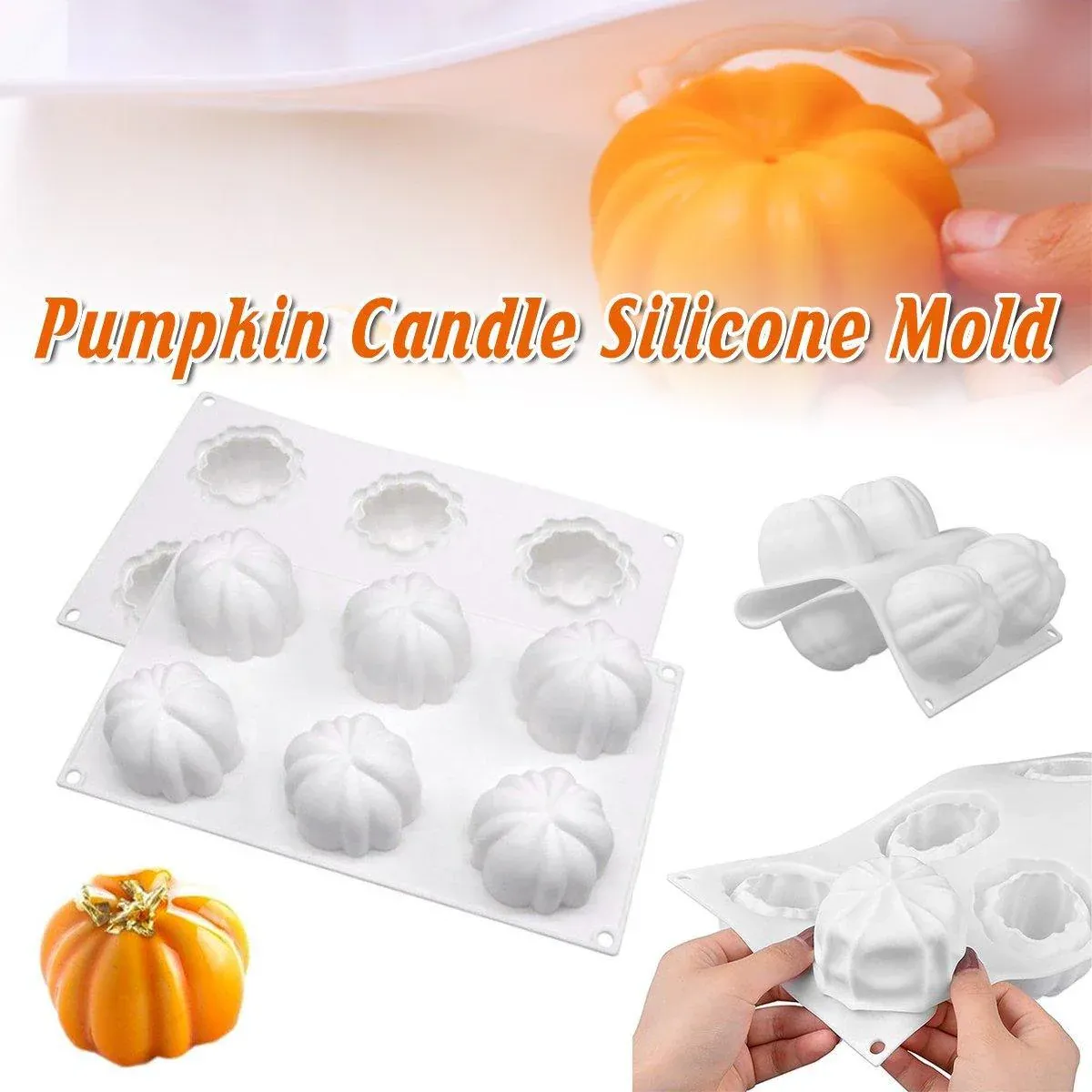 Halloween Silicone Chocolate Cake Mold Pumpkin Mold Baking DIY Handmade Soap view 13