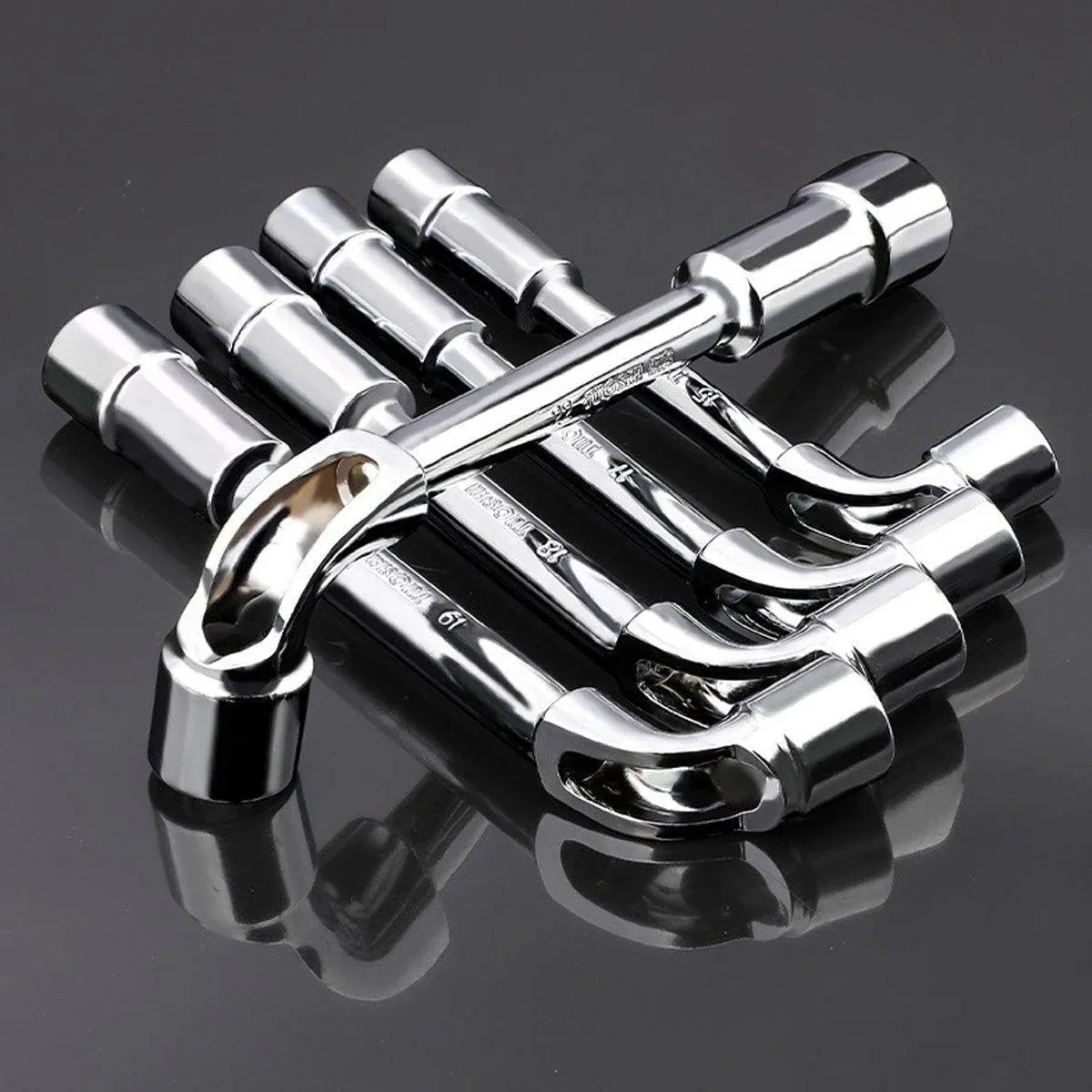 6-23mm L Shaped Socket Wrench Elbow Multi Size Hardware Repair Tool Set - 21mm view 13
