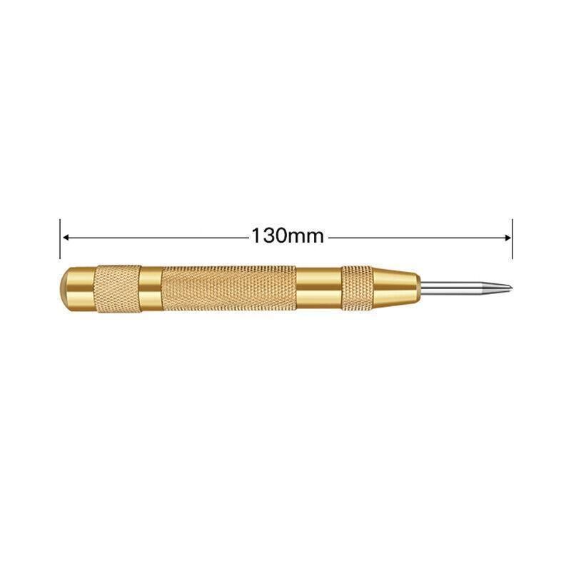 130mm Spring Loaded Centre Punch Automatic Brass Marking Tool Heavy Duty - Black view 12