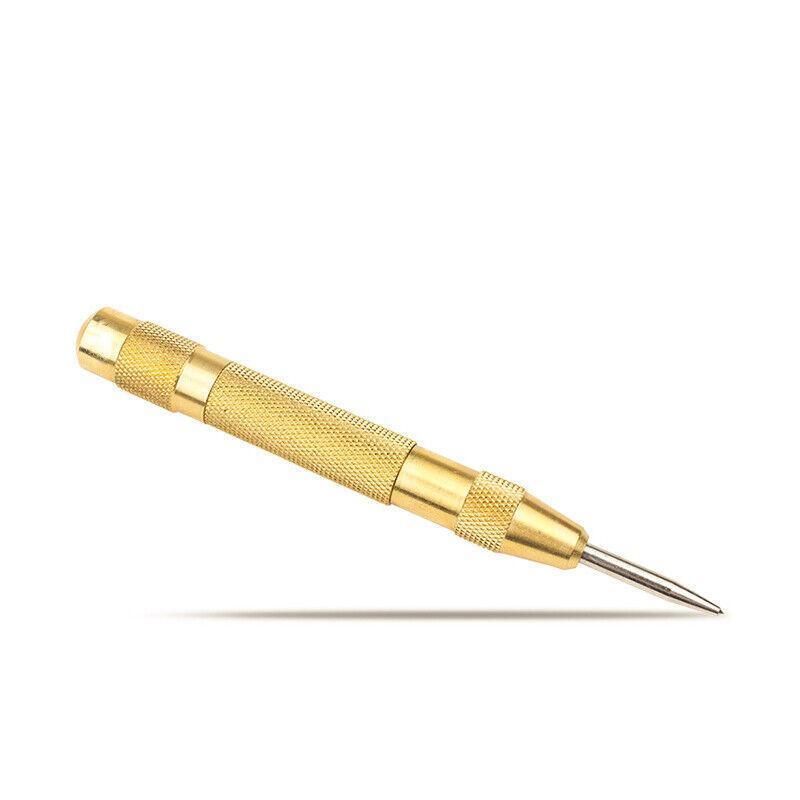 130mm Spring Loaded Centre Punch Automatic Brass Marking Tool Heavy Duty - Black view 13
