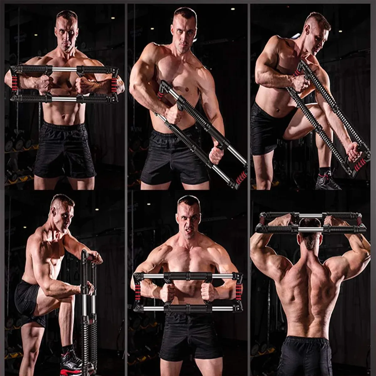 Arm Trainer Pull Press Bar 100kg Resistance Chest Abdomen Home Fitness Equipment view 14