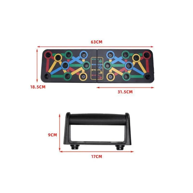 14 in1 Push Up Board Rack Bar Grip Handle Muscle Train Gym Workout Fitness Stand view 11