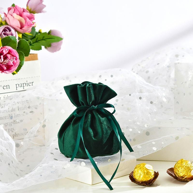 6PCS Velvet Cloth Drawstring Bags Gift Bag Jewelry Ring Pouch Earring Favor view 10
