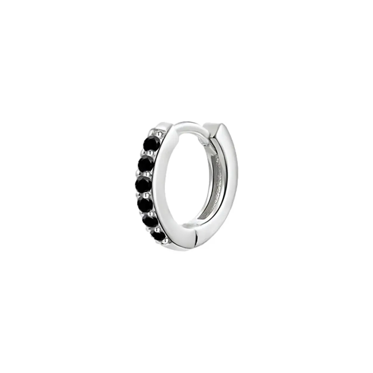925 Sterling Silver Gold Rings Plated Cubic Crystal Cuff Huggie Hoop Earrings