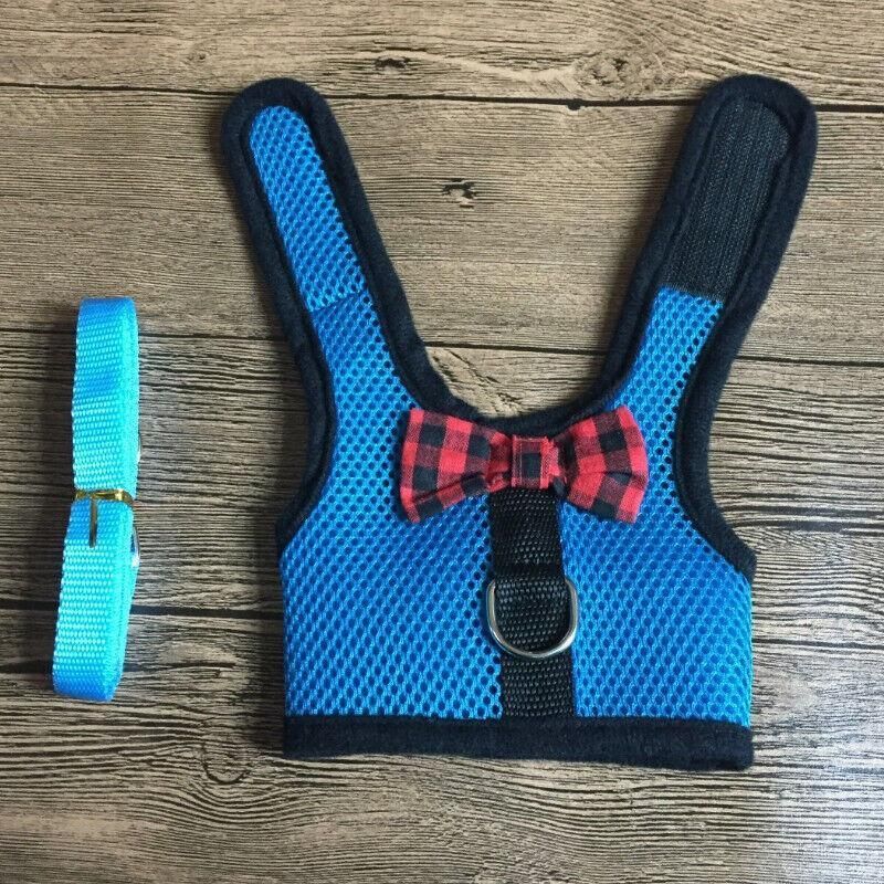 Rabbit Vest Harness Leash Lead Small Animal Pet Mesh Hamster Bunny Traction view 6