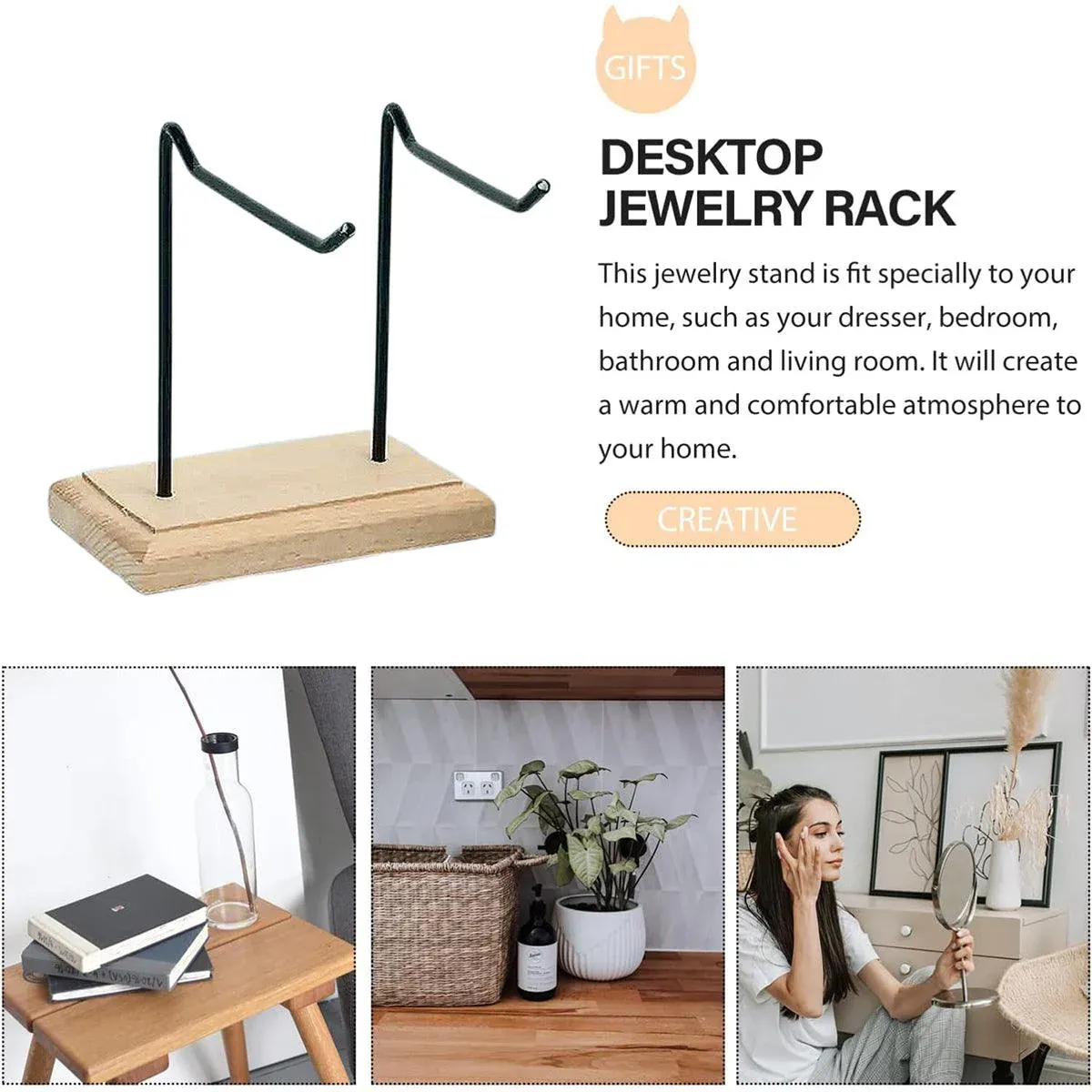 Iron Earrings Display Rack Jewellery Holder Hanging Keychain Bracelet Shelf view 11