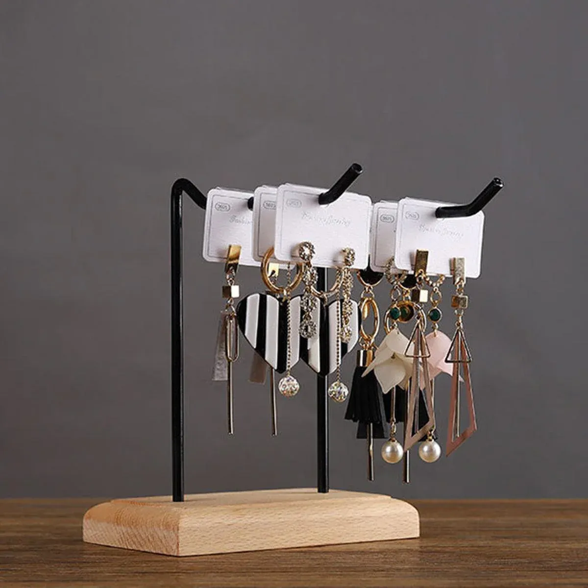 Iron Earrings Display Rack Jewellery Holder Hanging Keychain Bracelet Shelf view 14