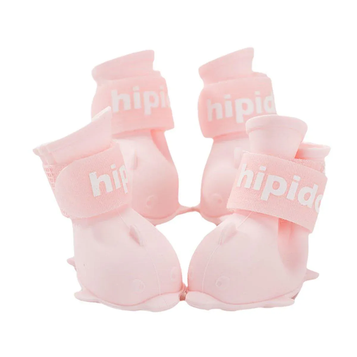 4pcs Cartoon Pet Rain Boots Waterproof Non-Slip Wear-Resistant Shoes for Dogs — image 1