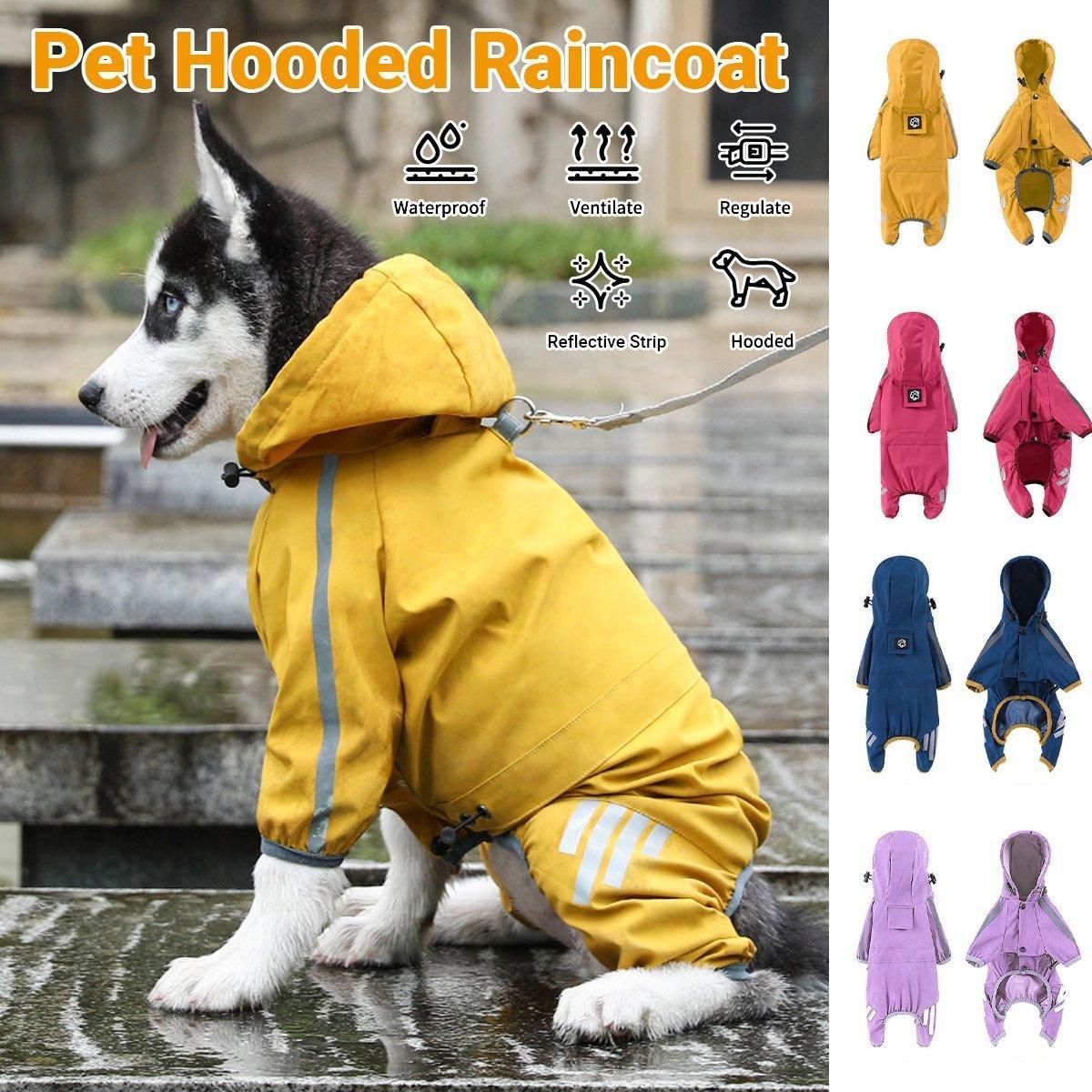 Waterproof Four Corner Pet Raincoats In Large Medium And Small Sizes Are view 2
