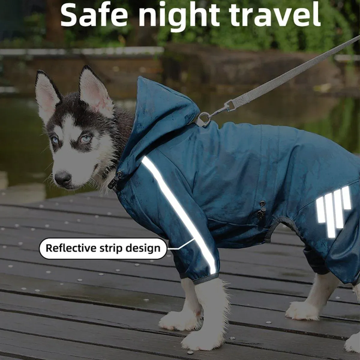 Waterproof Four Corner Pet Raincoats In Large Medium And Small Sizes Are view 5